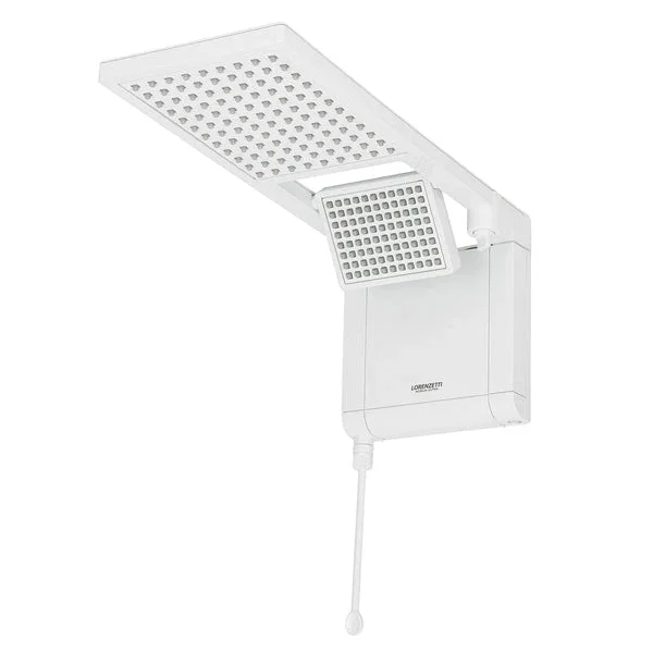 Chuveiro Elétrico Eletrônico Lorenzetti Acqua Duo Ultra 6800W 220V Branco Quadrado