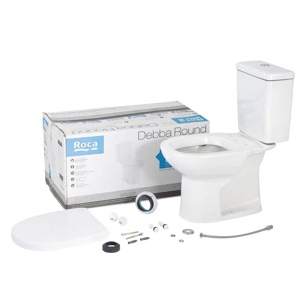 Vaso Sanitário Roca Round Branco com Caixa Acoplada 3/6L Saída Vertical